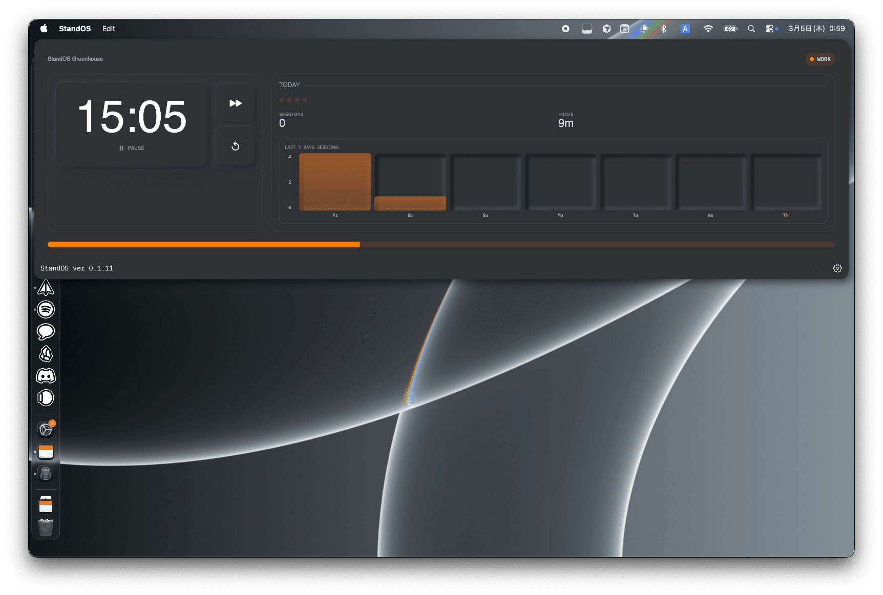 StandOS Greenhouse Pomodoro Timer