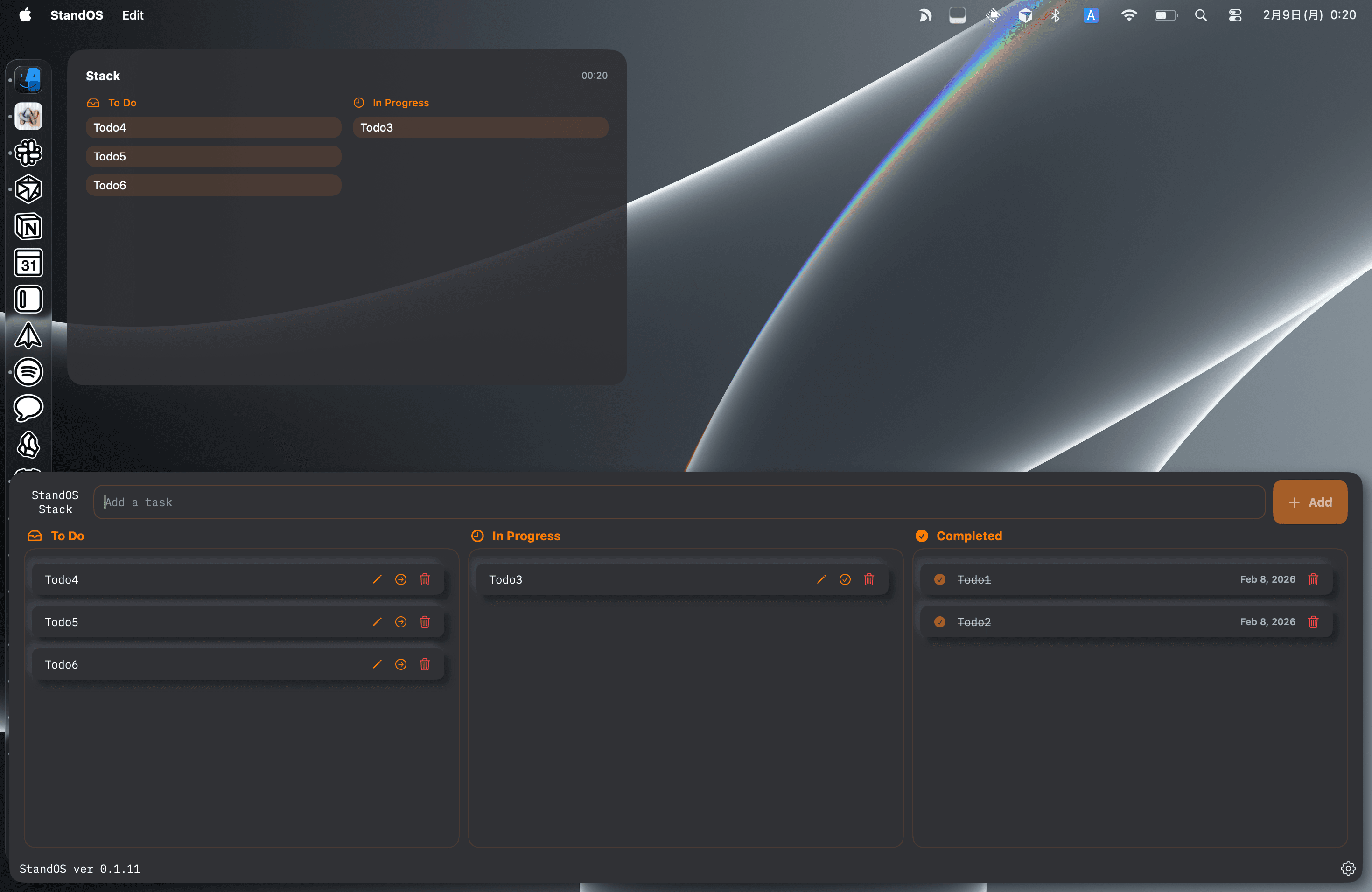 StandOS Stack Todo List